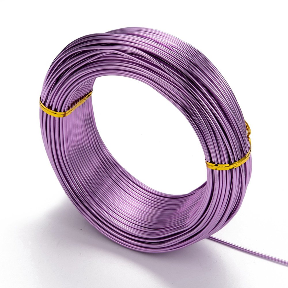 500gs Aluminum Wire Bendable Metal Craft Wire Flexible Craft Wire for Beading Jewelry Craft Making Medium Orchid 12 Gauge 2.0mm 55m/500g