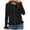 Black, variant on vigerkar Womens Casual Ruffle Cardigan Sweaters Button Up Crew Neck Long Sleeve Sweater Cute Soft Knit Tops (Black, M)