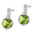 thumbnail image 2 of Primal Gold 10 Karat White Gold Peridot and Diamond Earrings, 2 of 4