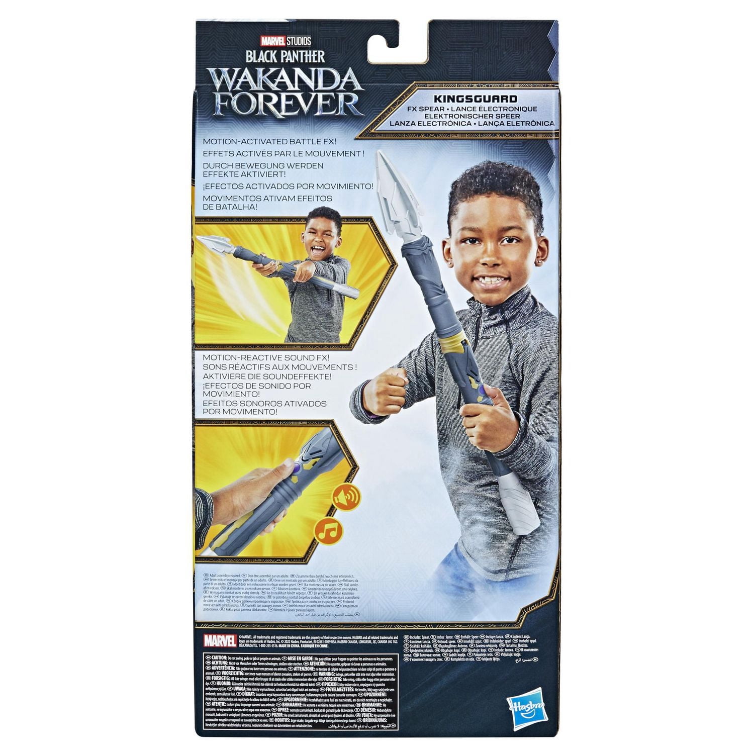 Marvel Studios’ Black Panther: Wakanda Forever Kingsguard FX Spear Electronic Toy for Kids’ Roleplay, Marvel Toys for Kids Ages 5 and Up