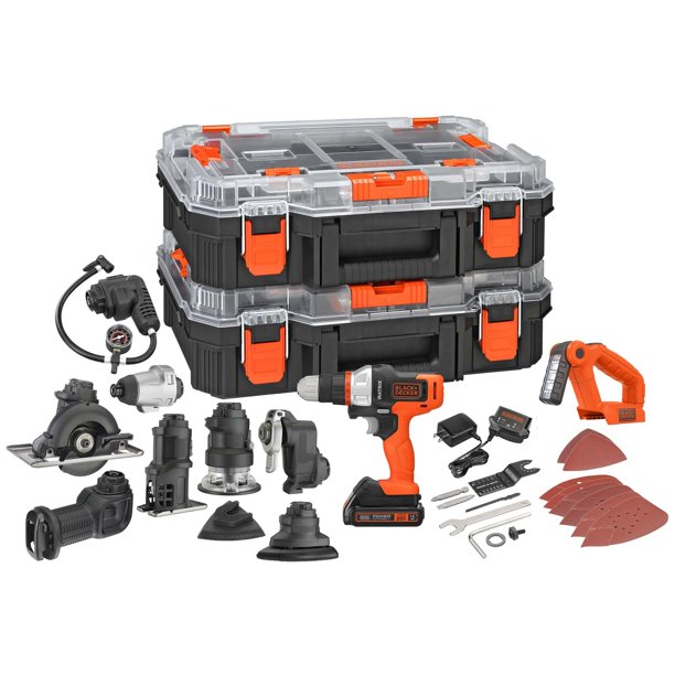 Kit combinado de herramientas eléctricas BLACK+DECKER MATRIX 20V Max de 10 piezas