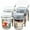2grey+2white, variant on JOUALY 4Pack/16oz Overnight Oats Containers with Lids and Spoons,Glass Mason Jars with Measurement Marks, Airtight Oatmeal Container for Yogurt, Milk, Salad, Fruit, Cereal On The Go Container