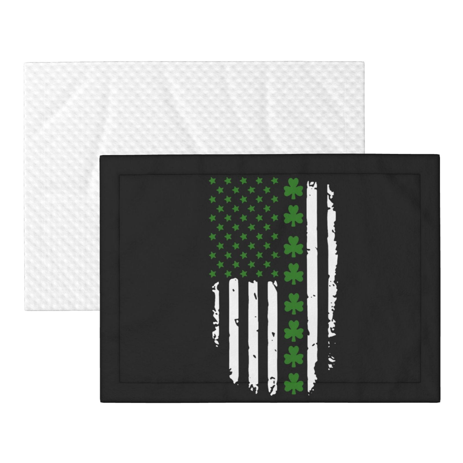 Flannel Throw Dog Blanket St. Patrick'S Day Big Irish America Flag Soft Warm Print Pet Blankets for Small Dog Cat Puppy