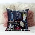 thumbnail image 2 of Empress Hall Throw Pillow with Removable Cover in Blue Purple Brown 20x20, 2 of 4