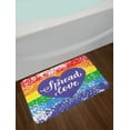 thumbnail image 2 of Pride Bath Mat, Spread Love Inspirational Hand Writing Heart Gay LGBT Parade Slogan Grungy Vibrant, Non-Slip Plush Mat Bathroom Kitchen Laundry Room Decor, 29.5 X 17.5 Inches, Multicolor, Ambesonne, 2 of 2