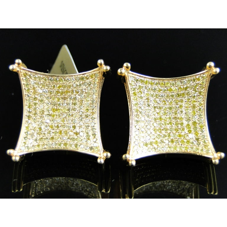 Canary diamond on sale earrings for mens