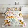 thumbnail image 2 of Kawaii Tiger Bedding Set,Cartoon Tiger Floral Comforter Set,Cute Colorful Flower Quilt Bed Set Wildlife Animal Print Down Comforter with 1 Pillowcase, 2 of 7