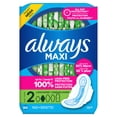 thumbnail image 3 of Always Maxi Feminine Pads with Wings for Women, Size 2, Long Super Absorbency, Unscented, 3 of 15