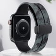 thumbnail image 4 of Correa de silicona para Apple Watch (42 mm/44 mm/45 mm/49 mm negro camuflaje) WDOplteas Para estrenar, 4 of 6