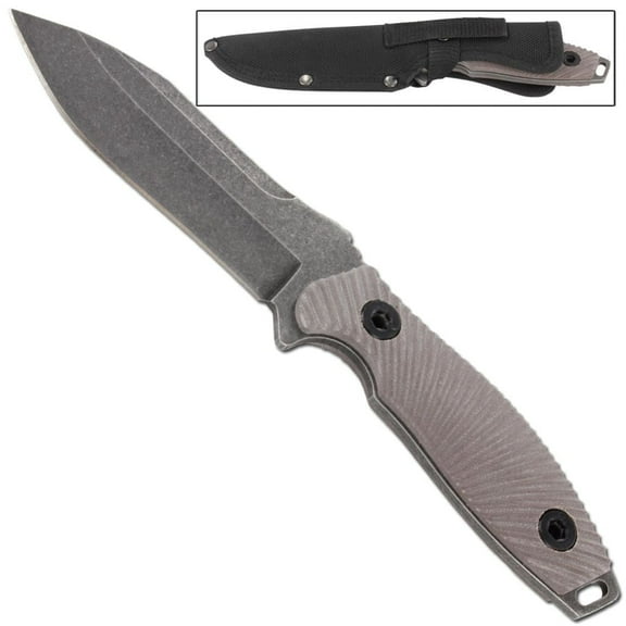 Armory Replicas Deadly Tyrant Dao Blade Full Tang Knife | 440 Stainless Steel with G10 Handle Survival Knife with Nylon Sheath for Camping