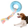 thumbnail image 2 of Pet Chew Toy Doughnut Shape Squeaky Dog Teething Toy Dog Bite Toy Dog Rope Toy, 2 of 10