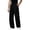 Black, variant on Mens Casual Sweatpants Solid Color Drawstring Elastic Waist Straight Leg Trousers Relaxed Fit Workout Pants