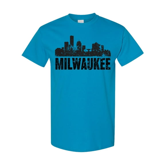 Inktastic Milwaukee Skyline Grunge T-Shirt