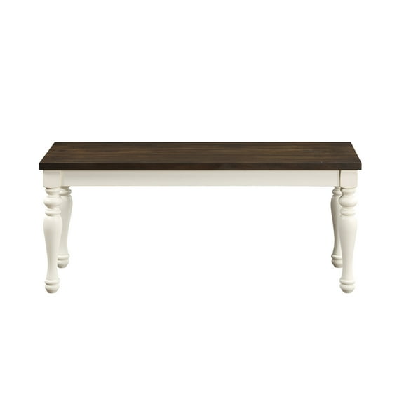 Steve Silver Joanna Engineered Wood Two-Tone Bench in White
