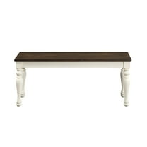 Steve Silver Joanna Engineered Wood Two-Tone Bench in White