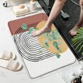 thumbnail image 4 of Boho Bathroom Rug Non Slip Aesthetic Minimalist Mid Century Bath Mat Eucalyptus Leaves Cute Abstract Contemporary Art Terracotta Print Bathroom Accessories Shower Mat Kitchen Rug 29.5x17.7inch, 4 of 5