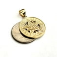 thumbnail image 6 of 14k yellow Gold 0.98" Round Tetragrammaton Protection Pendant Fine jewelry 5g, 6 of 11