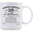 thumbnail image 2 of 38th Birthday Gifts for Women Men - 11 oz Coffee Mug - 38 Year Old Present Ideas for Son Daughter Grandson Granddaughter Brother Sister Friend (38th Birthday Gift), 2 of 6