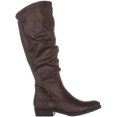 thumbnail image 2 of Bare Traps Womens Yulissa Almond Toe Knee High Fashion, Mushroom Micro, Size 7.5, 2 of 5