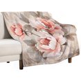 thumbnail image 1 of Manta con estampado de flores florecientes, estilo vintage, cálida manta con flores victorianas, suave y acogedora manta de microfibra para sofá cama, sofá cama, sofá cama, 40 x 50 pulgadas, regalos, 1 of 8