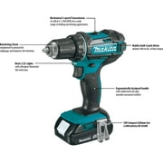 Makita 18V Lithium-Ion Cordless Power Tool Set, 1.5Ah, 2 Pack