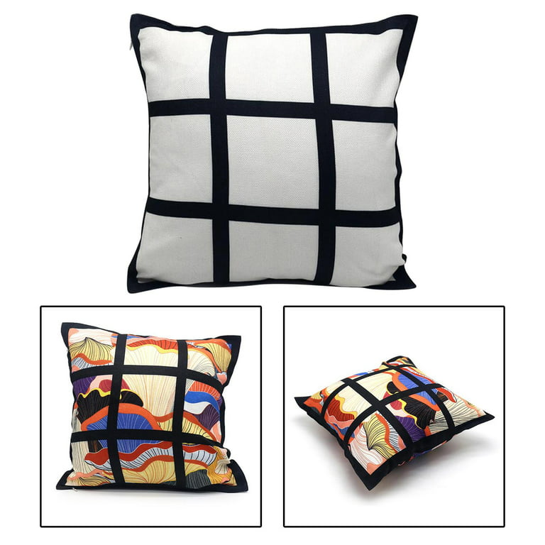 100% Polyester Canvas Pillow case Sublimation Blank for Women Kids Gift  Bulk DIY (1, Beige)