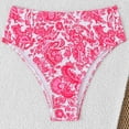 thumbnail image 5 of QUNYINEY Halter Women's Bikini Swimsuits High Waisted Floral 2 Piece Push Up Swimwear Triangle V Neck Swimsuit Sets, 5 of 7