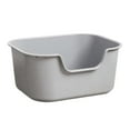 thumbnail image 2 of Open litter box, litter box, durable cat bed pan, splashproof, high-sided litter Gray, 2 of 9