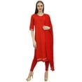 thumbnail image 1 of Atasi Indian Bollywood Straight Red Salwar Suit Wedding Ethnic Party Wear - 22, 1 of 7