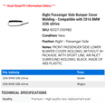 thumbnail image 2 of Right Passenger Side Bumper Cover Molding - Compatible with 2016 BMW 328i xDrive, 2 of 2