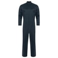 thumbnail image 5 of iiniim Men's Long Sleeve 100% Cotton Coverall Front Half Zipper Dustproof Jumpsuit Workwear Navy Blue L/170, 5 of 7