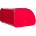 thumbnail image 2 of Kitchen Counter Bread Box, Metal Bread Storage Container with Roll Top Lid, Red, 2 of 3