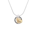 thumbnail image 2 of Delight Jewelry Goldtone Large Godmother Heart with Crystal - Silvertone Grandmother Ring Charm Necklace, 18", 2 of 4