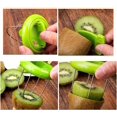 thumbnail image 2 of Pelador de verduras y kiwi, pelador de frutas deshuesado de acero inoxidable para cocina y 2 uds., soporte para bolsa de té colgante de silicona con forma de caracol de color aleatorio JM, 2 of 5