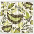 thumbnail image 1 of Vibrant Tropical Leaf Pattern Shower Curtain - Greenery on Creamy Background, 1 of 4