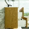 thumbnail image 6 of Eviva Mosaic 33 in. Wall Mounted Oak Bathroom Vanity with White Integrated Solid Surface Countertop, 6 of 7