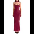 thumbnail image 1 of Vestido Tubo con Hombros Descubiertos para Mujer, Estilo Corsé, Plisado, Ajustado, para Invitada de Boda Formal, Conjunto de Dos Piezas. Vino Tinto L, 1 of 10