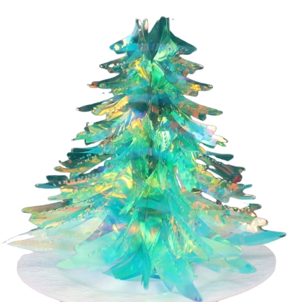 Matsuzay Árbol de Navidad colorido, de papel, diseño, material, colgante, para fiestas de invierno, adornos navideños colgantes Decoración del hogar Verde militar