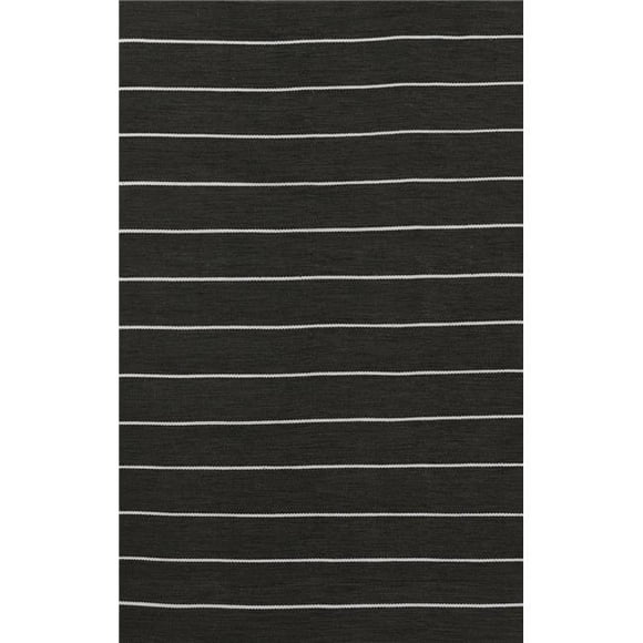 Erin Gates RIVERRIV-2BLK5076 5 ft. x 7 ft. 6 in. River Hand Woven Contemporary Rectangle Area Rug&#44; Black