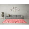 thumbnail image 3 of Ahgly Company Indoor Square Abstract Red Modern Area Rugs, 6' Square, 3 of 4