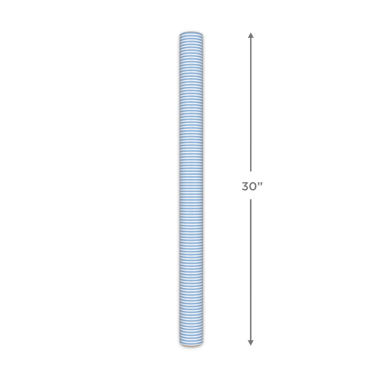 Hallmark Wrapping Paper Roll (Seersucker Light Blue Stripe) 20 Sq