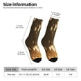 thumbnail image 2 of Yiaed Gold butterfly glitter Print Great elasticity Crew Socks Sports socks for Men and Women, 2 of 6