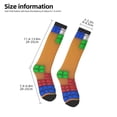 thumbnail image 4 of Haiem Colorful Building Blocks A Socks, Funny Novelty Crazy Design Cotton Socks Sports Socks Knee High Socks For Men, Women,1Pairs - Gift For Working Friends, 4 of 8