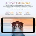 thumbnail image 4 of HOMBOTI Smart Phone Clearance Smartphone Straight Talk Smart Phone 8GB 6.1 Inch Screen Mobile Phone Sim Facial Unlock Game Music Phone Android System Smartphones, 4 of 6