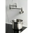 thumbnail image 2 of Kingston Brass KS3106RKZ Wendell Wall Mount Pot Filler Faucet with Knurled Handle, Polished Nickel, 2 of 7
