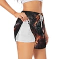 thumbnail image 1 of Balery Cool Tiger Pantalones cortos deportivos para mujer con forro y dos bolsillos, elásticos, para entrenamiento, gimnasio, yoga-XX-Large, 1 of 7