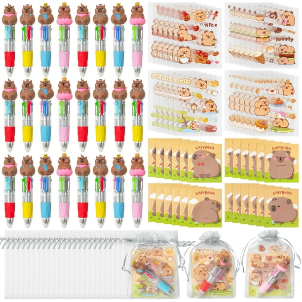 Set de regalo de papelería CY2SIDE Capybara, 36 piezas con bolígrafos