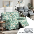 thumbnail image 5 of Jiueut Daisy Pattern Recliner Loveseat Slipcover, Stretchable Couch Cover Comfortable Reclining Chair Covers with Elastic Edges for Home, 5 of 7