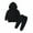 Z-Black, variant on Girls Boys 2 Piece Tracksuit Athletic Sweatsuits Sets Hooded Sweatshirt and Jogger Sweatpants Clothing Sets for Kids Pullover Outfits (Dark Gray,110)