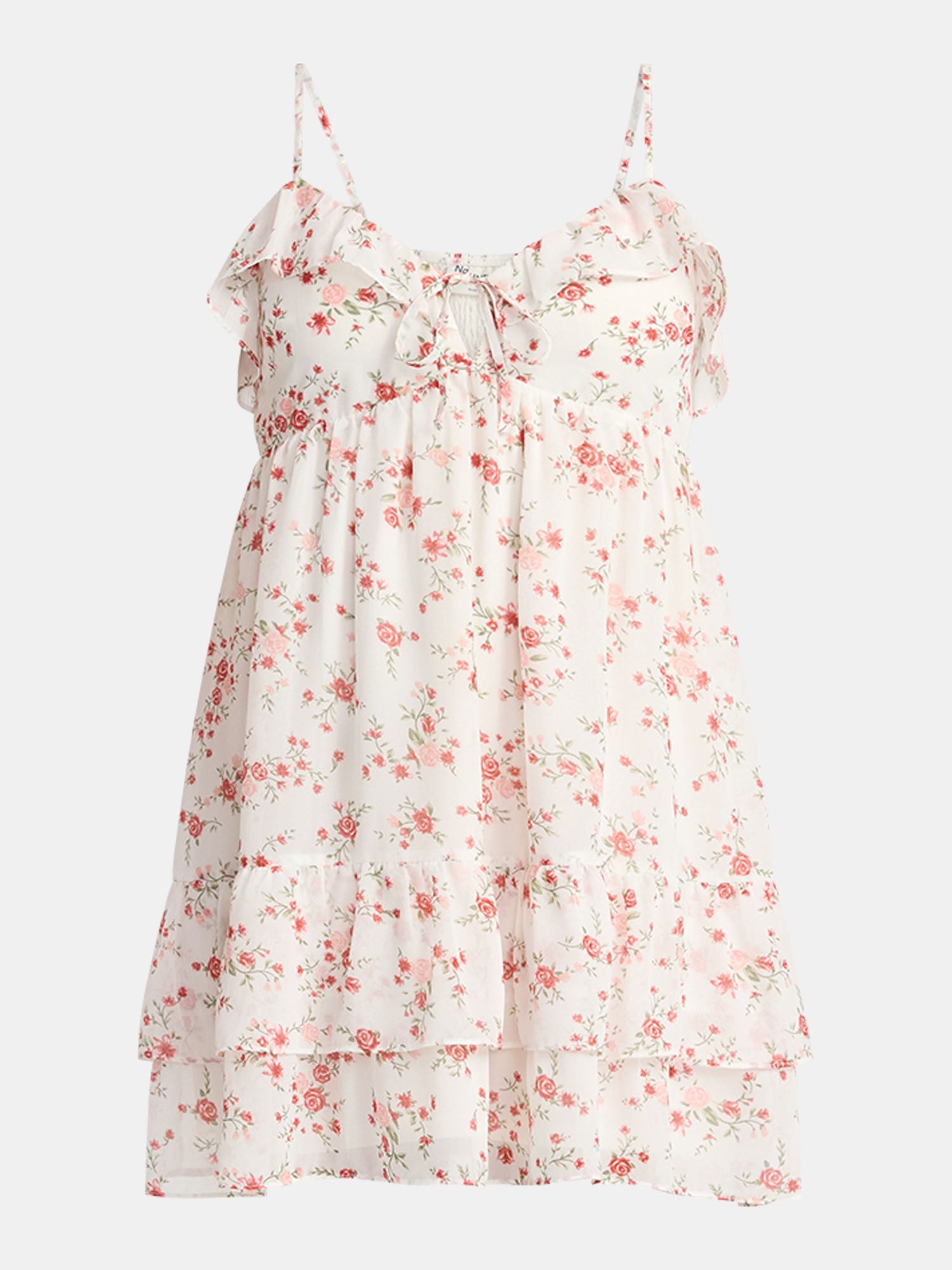 No Boundaries Ruffle Tier Mini Dress, Women's
